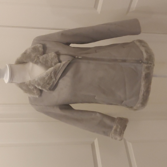 Zara Girl Faux Suede Fur Double Face Moto Jacket. Size 11/12 Girl. Size XSWomen - Picture 2 of 7